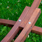 Solid Pine Arc Hammock Stand (305 cm) - Brown