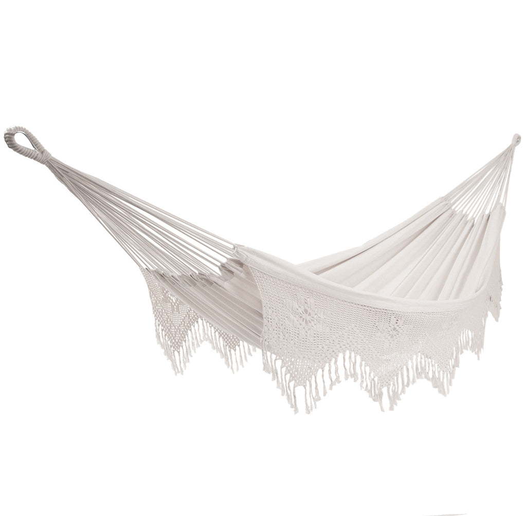 Deluxe Brazilian Style Cotton Hammock (Double) - Natural