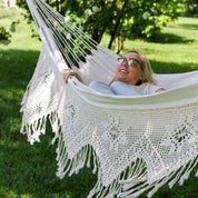 Deluxe Brazilian Style Cotton Hammock (Double) - Natural