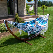 Solid Pine Arc Hammock Stand (305 cm) - Brown