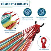 Double Cotton Hammock with Stand (280cm) - Salsa