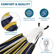 Double Cotton Hammock with Stand (280cm) - Serenity