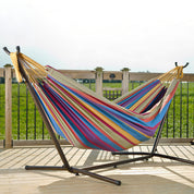 Double Cotton Hammock with Stand (280cm) - Tropical
