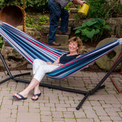 Double Cotton Hammock with Stand (280cm) - Denim