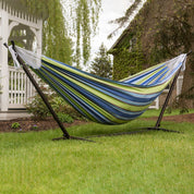 Double Cotton Hammock with Stand (280cm) - Oasis