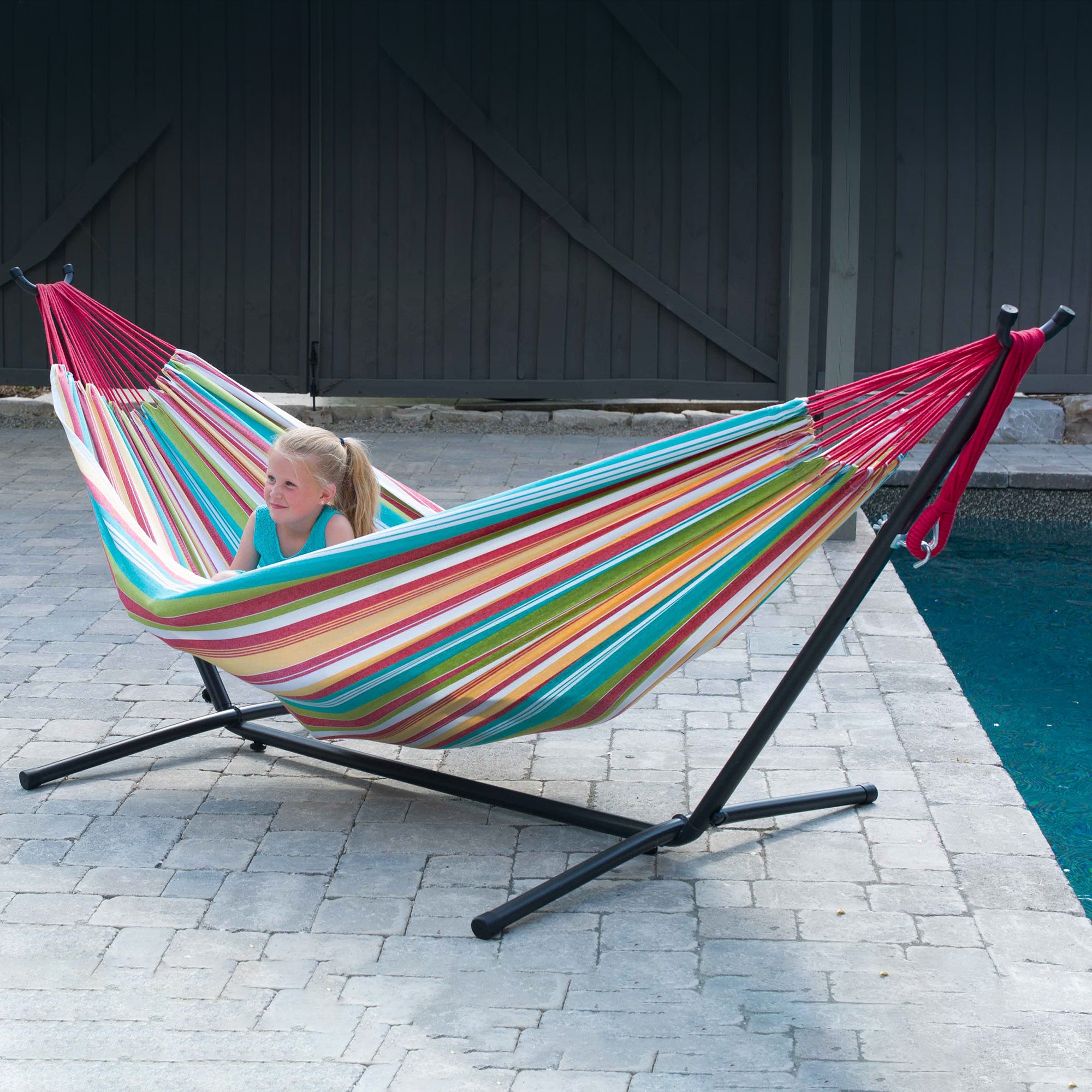 Double Cotton Hammock with Stand (280cm) - Salsa