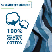 Double Cotton Hammock with Stand (280cm) - Blue Lagoon