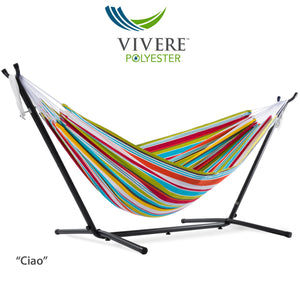 8ft Polyester Hammock with Stand