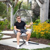Nest Chair with Stand - Moonstone