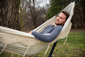 Double Cotton Hammock with Stand Combo (9ft/280cm)