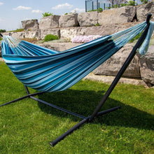 Load image into Gallery viewer, Double Cotton Hammock with Stand Combo (9ft/280cm)
